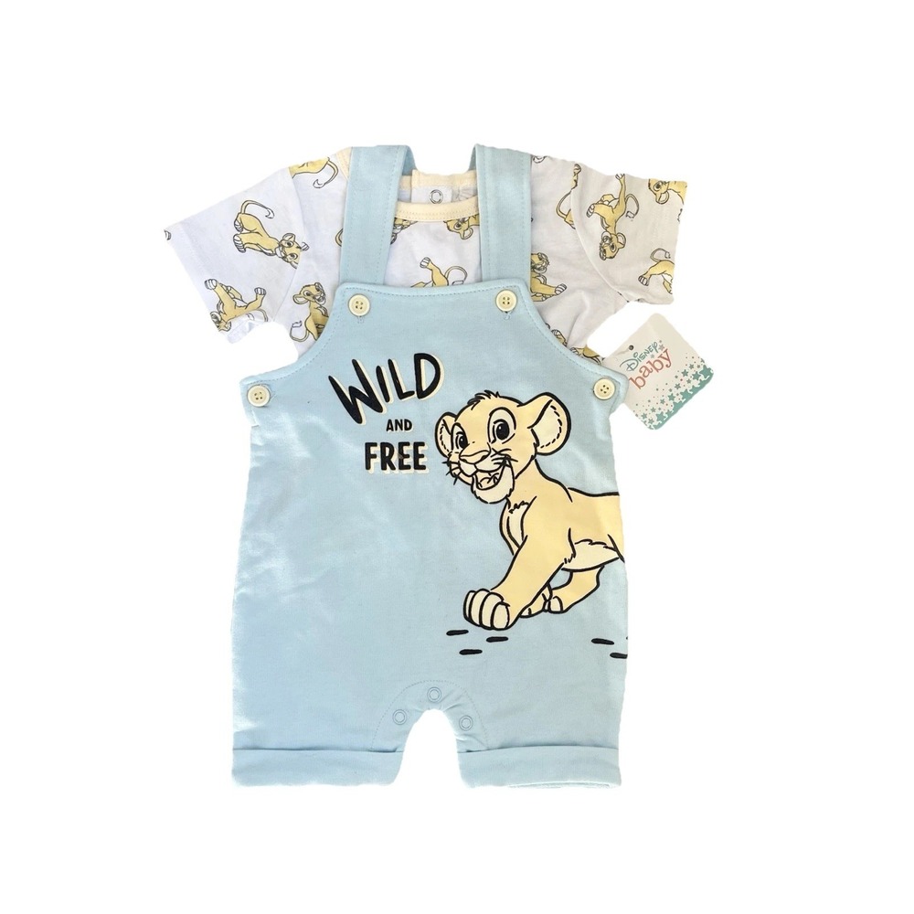 Disney‎ NWT Simba Lion King 2pc Romper And Shirt Graphic Sz 3 Months